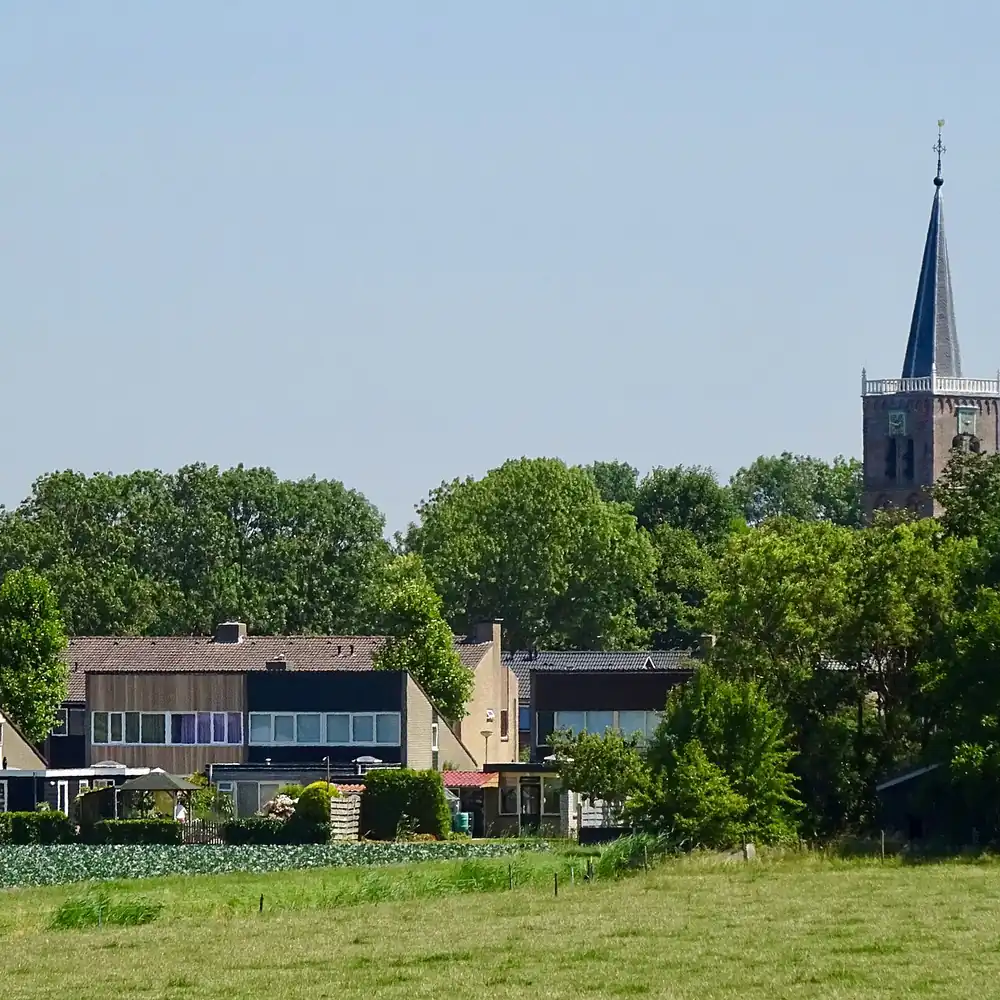 Gezicht op Nieuwe Niedorp met de Maartenstoren: alle rijscholen in Nieuwe Niedorp op een rij