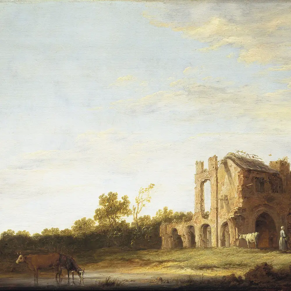 Schilderij van de abdijruïne van Rijnsburg door Aelbert Cuyp, vlak bij Valkenburg (Zuid-Holland): alle rijscholen in Valkenburg (Zuid-Holland) op een rij