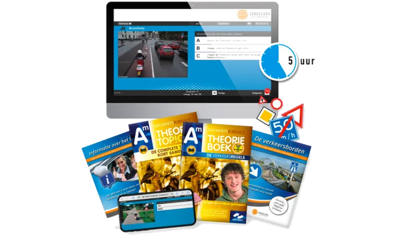 Scooter theorie boek en scooter theorie oefenexamens